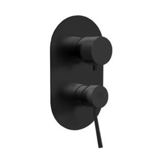 Diverter Matte Black Three Way Shower Diverter, Rough-In Valve Included Remer N93US-NO